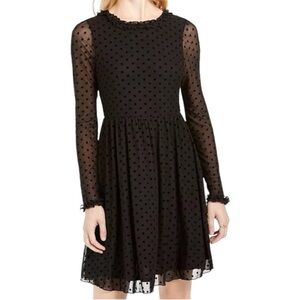 American Rag Velvet Polka Dot Tie-Back Dress